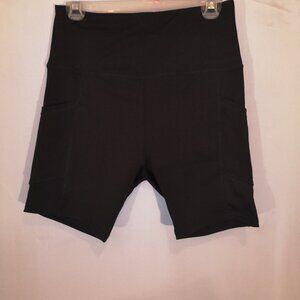 Sho Sho Ladies Higher Waist Black Athletic Shorts